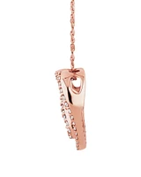 Petit pendentif Infinitas en or rose 10 K à diamants totalisant 0,25 ct