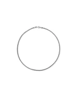 55cm (21.6") 4.1xmm Width Wheat Curb Chain Necklace in Oxidised Sterling Silver