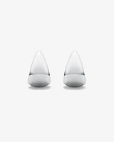 Polished Half Hoop Stud Earrings in Sterling Silver