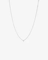 Diamond Serendipity Single Stone Necklace in Sterling Silver