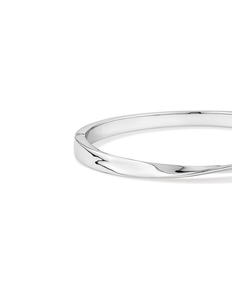 61mm Sculpture Ribbon Bracelet in Sterling Silver