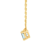 Necklace with Aquamarine in 10kt Yellow Gold