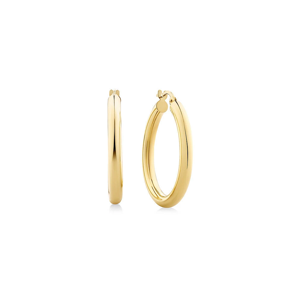 20mm Hoop Earrings in 10kt Yellow Gold