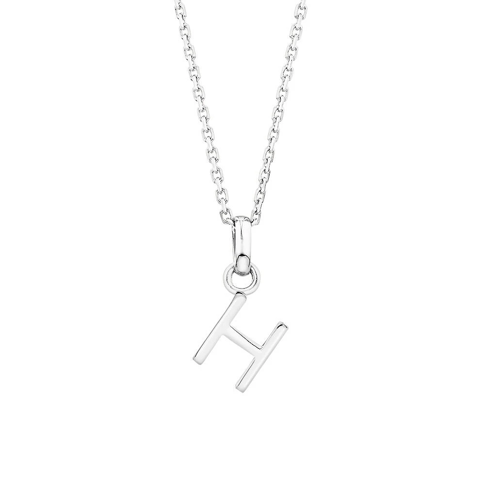"U" Initial Pendant in Sterling Silver