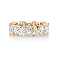 5.90 Carat TW Pear Cut Laboratory-Grown Diamond Eternity Ring in 14kt Yellow Gold