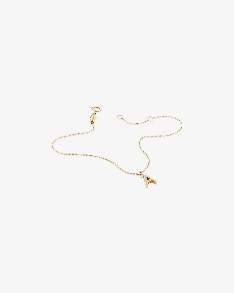 19cm (7.5") C Initial Bracelet in 10kt Yellow Gold