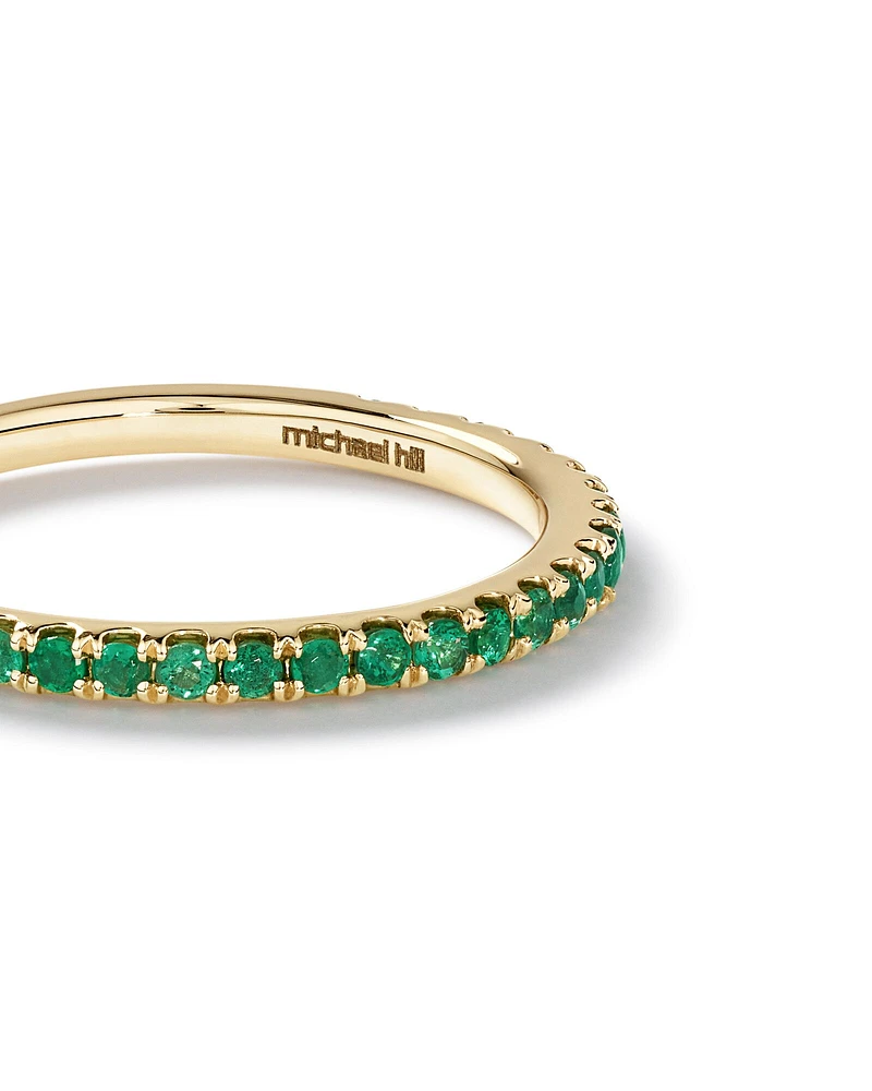 Emerald Stacker Ring in 10kt Yellow Gold