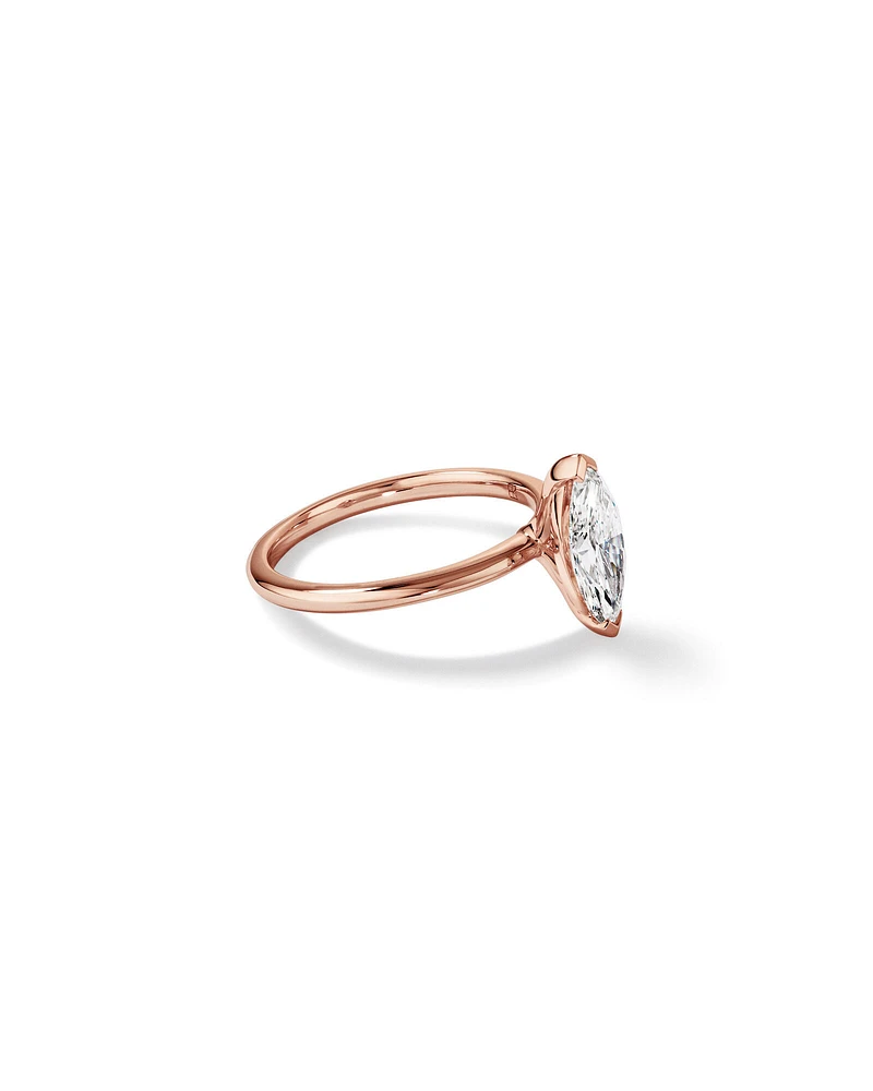 1.25 Carat TW Marquise Laboratory-Grown Diamond Solitaire Engagement Ring in 14kt White Gold