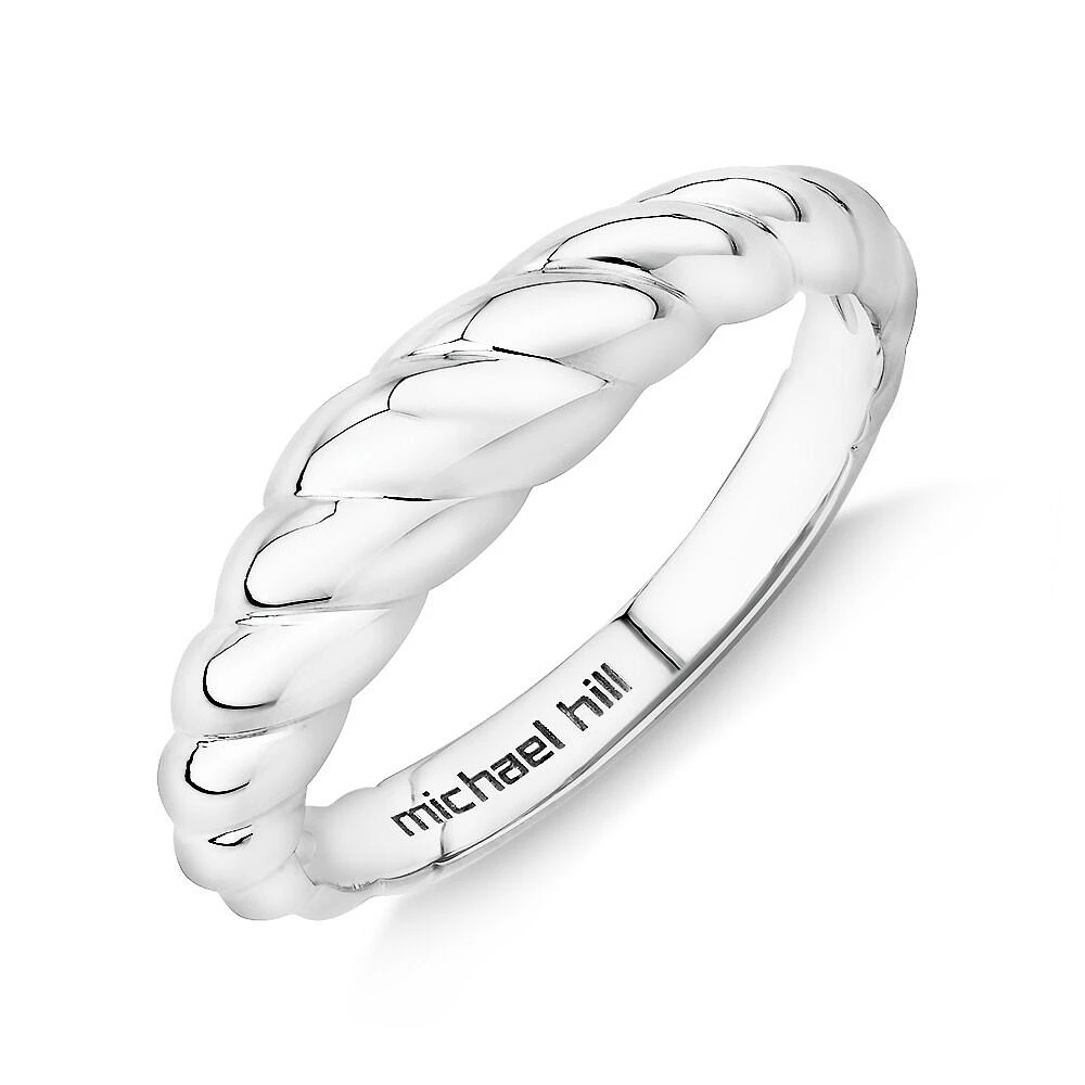 Narrow Croissant Ring in Sterling Silver