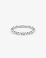 Alliance en or blanc 14 K avec diamants totalisant 0,50 ct