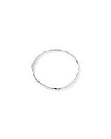 62mm Polished Oval Twist Bangle in Sterling Silver