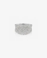 Pave Classic Ring with 1.50 Carat TW Diamond in 14kt White Gold