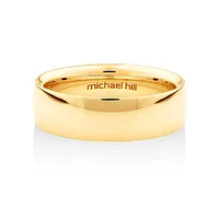 6mm Reverse Bevelled Wedding Band in 10kt Yellow Gold