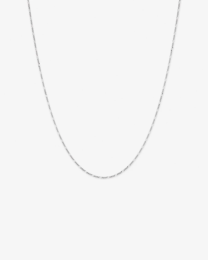 50cm (20") 1.4mm Width Figaro Chain Necklace in Sterling Silver