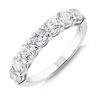 7 Stone Claw Wedding Ring with 1.61 Carat TW of Diamonds in 14kt White Gold