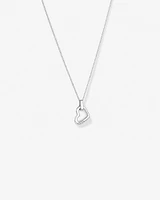 Heart Pendant and Chain with Cubic Zirconia in Sterling Silver