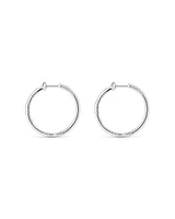 Hoop Earrings With 0.50 Carat TW Of Diamonds in 10kt White Gold