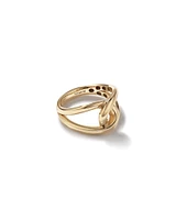 Round Bold Link Ring in 10kt Yellow Gold