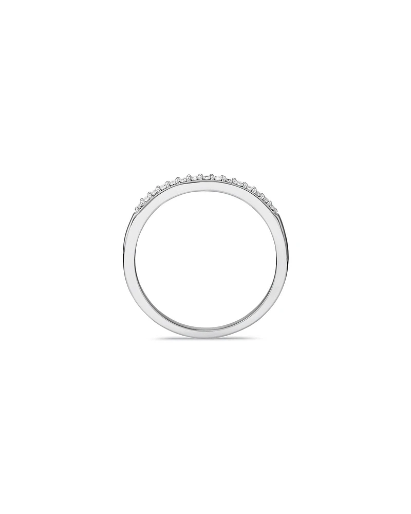 Wedding Ring with 0.10 Carat TW of Diamonds in 14kt White Gold