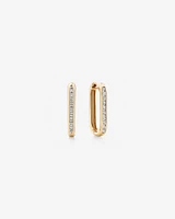 Anneaux courts en or jaune 10 K avec diamants totalisant 0,22 ct