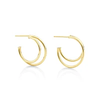 Half Hoop Earrings In 10kt Yellow Gold