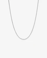 55cm (22") 3.5mm Width Miami Curb Chain Necklace in Sterling Silver