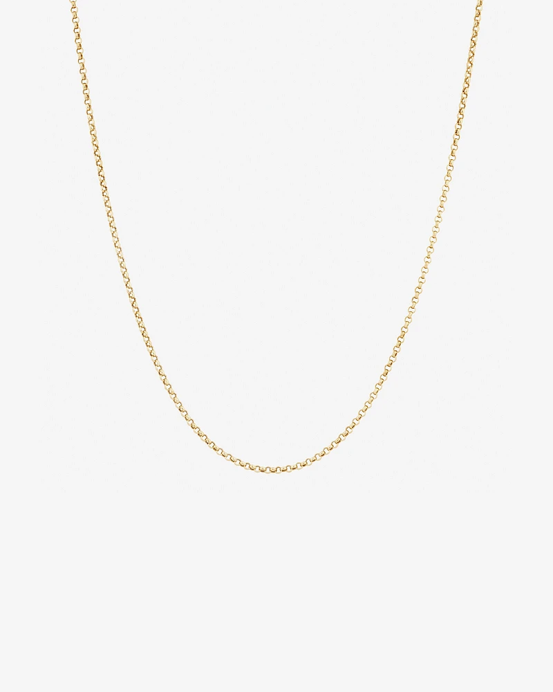 60cm (24") Hollow Belcher Chain in 10kt Yellow Gold