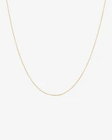 50cm (20") 1mm Width Diamond Cut Belcher Chain in 18kt Yellow Gold