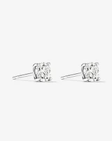 1.00 Carat TW Flawless Diamond Solitaire Stud Earrings in 18kt White Gold