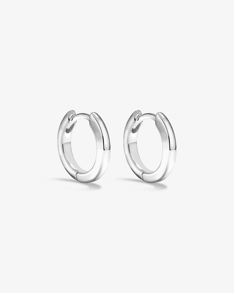 14mm Huggie Earrings in Sterling Silver