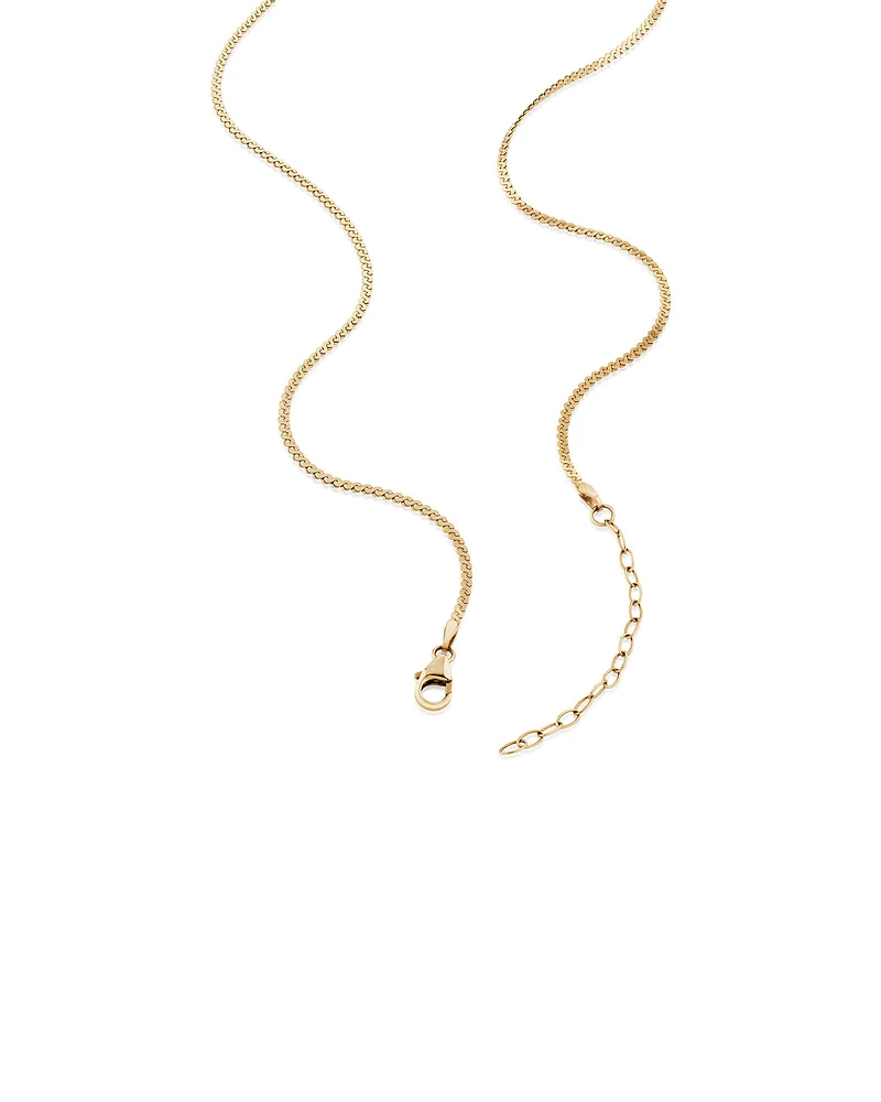 45cm (18") Serpentine Chain in 10kt Yellow Gold