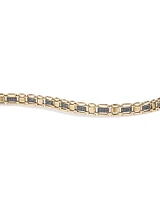 21cm Bracelet with .43TW of Black Diamonds in 10kt Yellow Gold & Black Rhodium