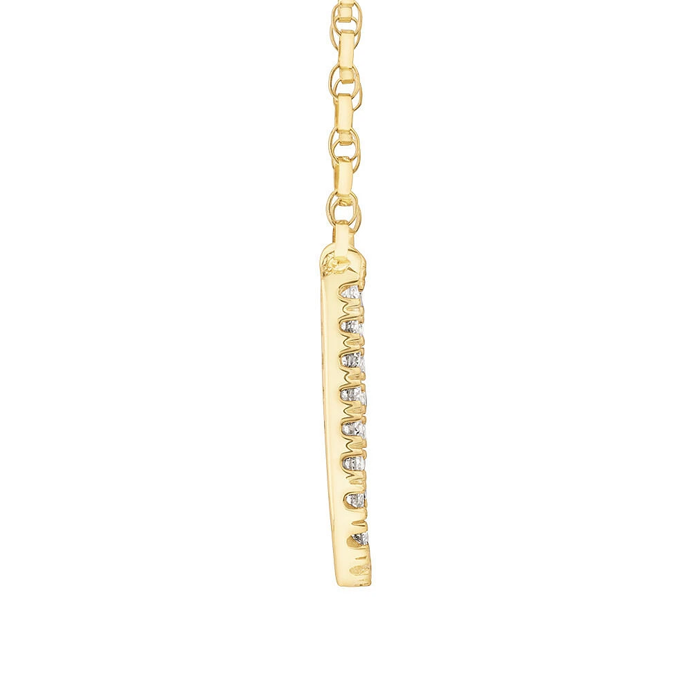"K" Initial Necklace with 0.10 Carat TW of Diamonds in 10kt Yellow Gold