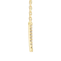 "K" Initial Necklace with 0.10 Carat TW of Diamonds in 10kt Yellow Gold