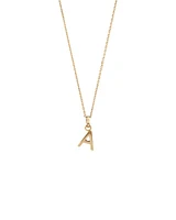 O Initial Pendant in 10kt Yellow Gold