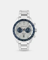 Two-Tone Men's Chronograph Watch in Blue Tone Stainless Steel
