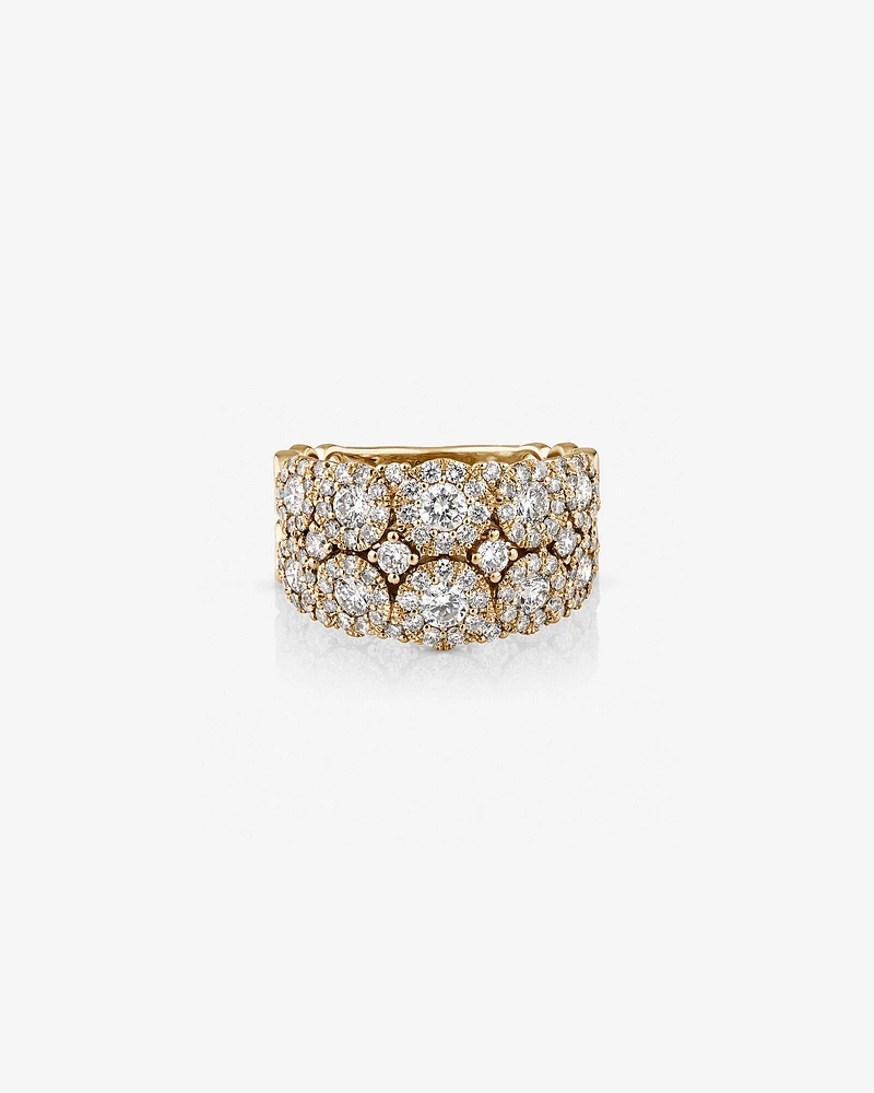 2 Row Bubble Ring with 2.00 Carat TW Diamonds in 14kt Gold