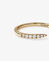 0.25 Carat TW Diamond Open Wedding Band in 14kt Yellow Gold