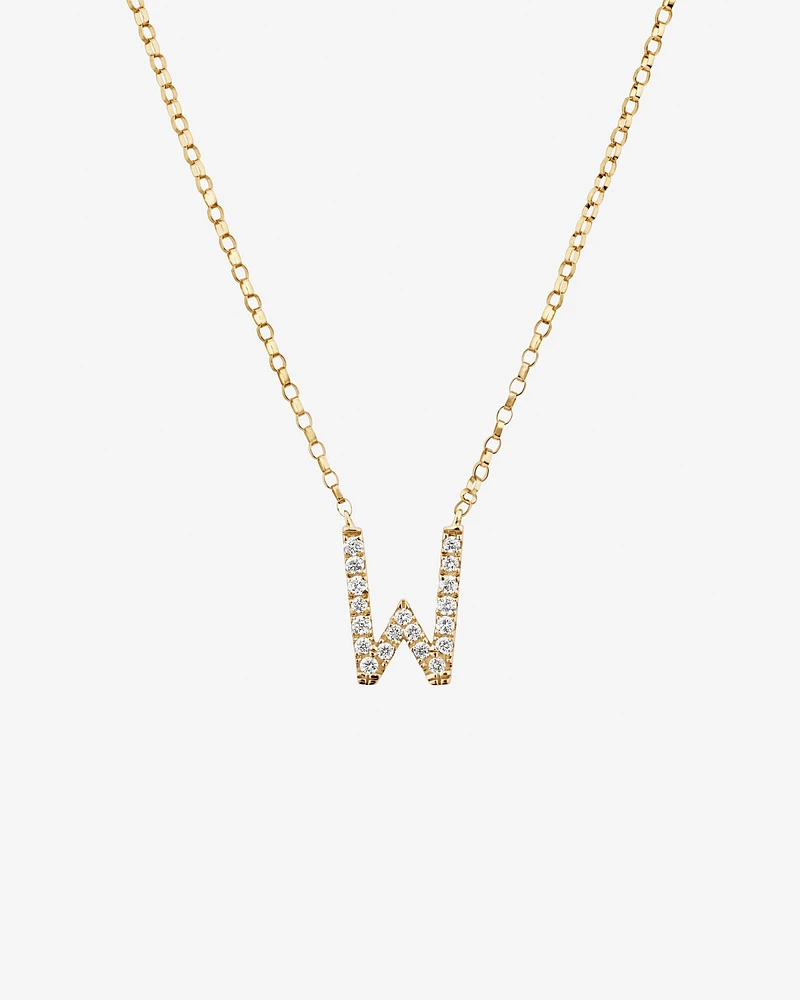 "K" Initial Necklace with 0.10 Carat TW of Diamonds in 10kt Yellow Gold