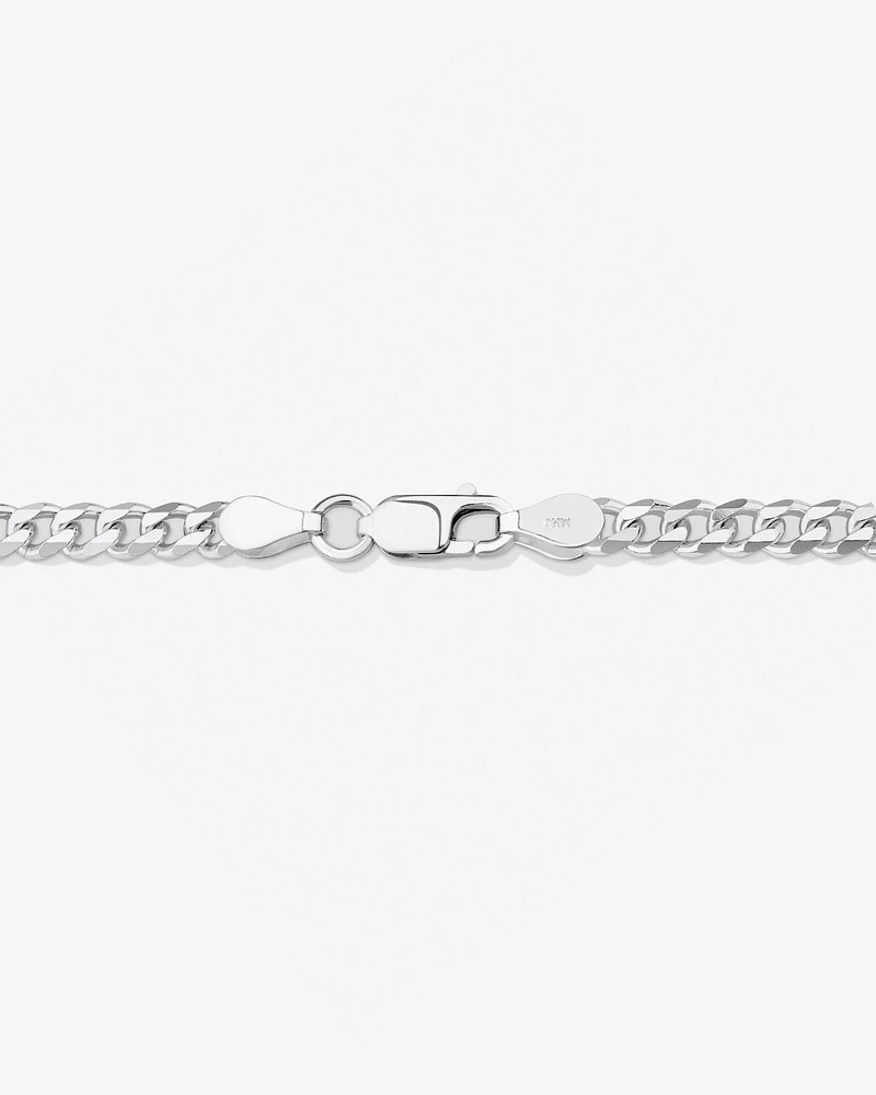 55cm (22") 4.3mm Width Curb Chain in Sterling Silver