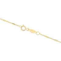Tube Station Cable Chain in 10kt Yellow Gold