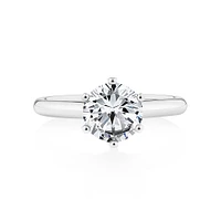 Certified Solitaire Engagement Ring with A 1 1/2 Carat TW Diamond in 18kt White Gold