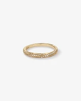 0.15 Carat TW Diamond Twisted Wedding Band in 14kt Yellow Gold