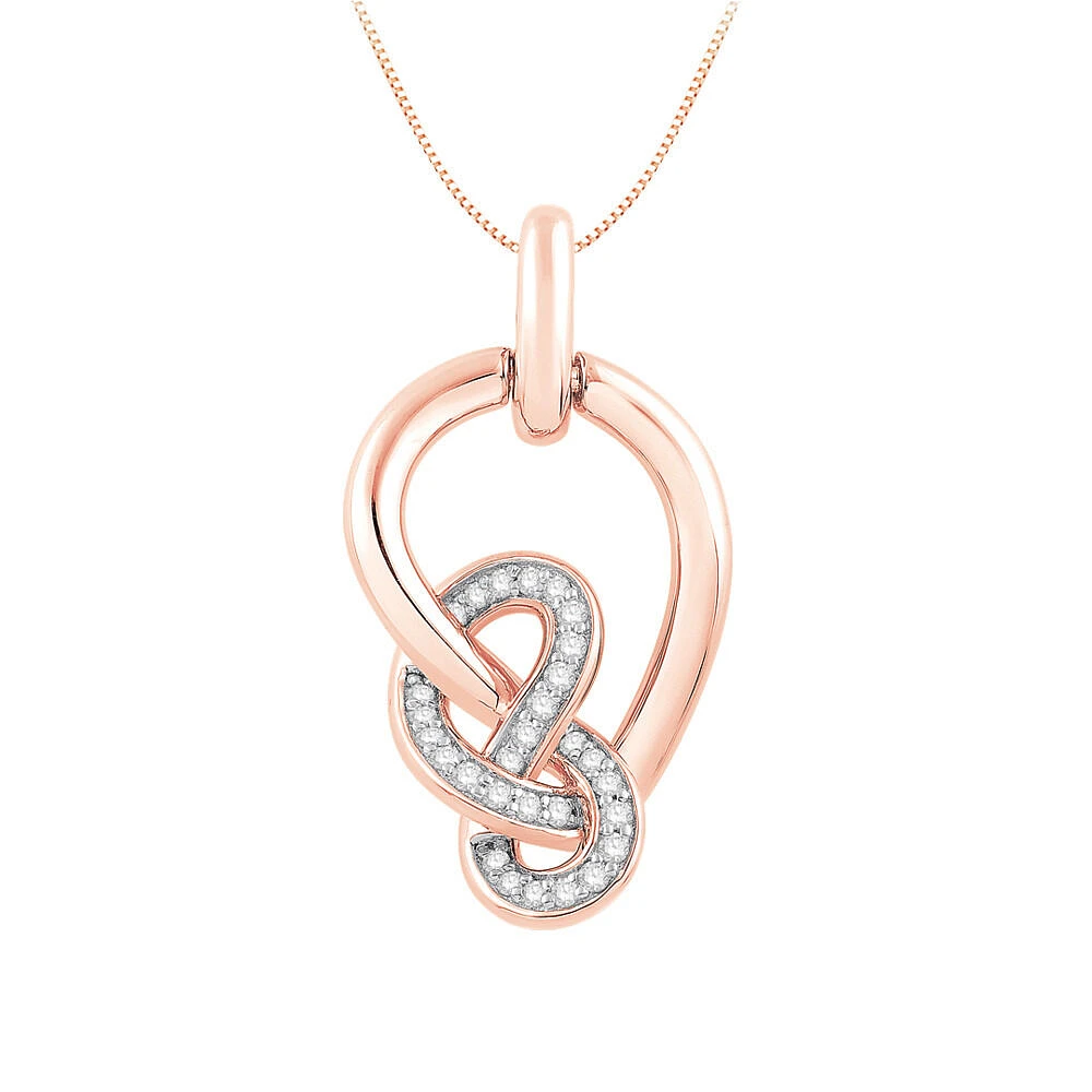 Knots Pendant with Carat TW of Diamonds in 10kt Yellow Gold