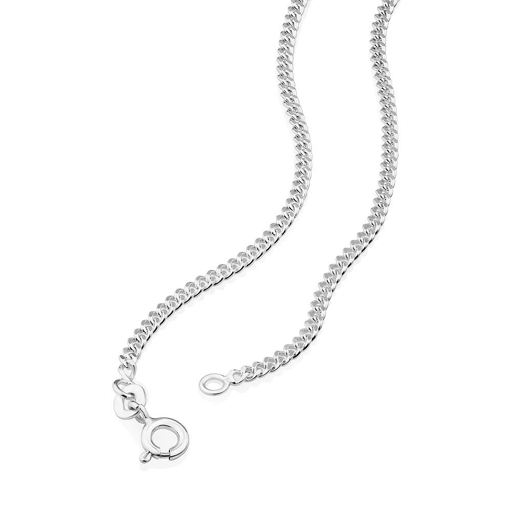 45cm (18") 2mm Width Curb Chain in Sterling Silver