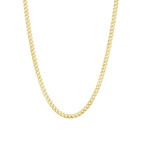 55cm (22") 4.5mm-5mm Width Solid Curb Chain in 10kt Yellow Gold