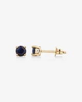 Stud Earrings with Sapphire in 10kt Yellow Gold