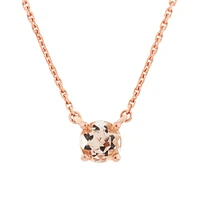 Necklace with Morganite in 10kt Rose Gold