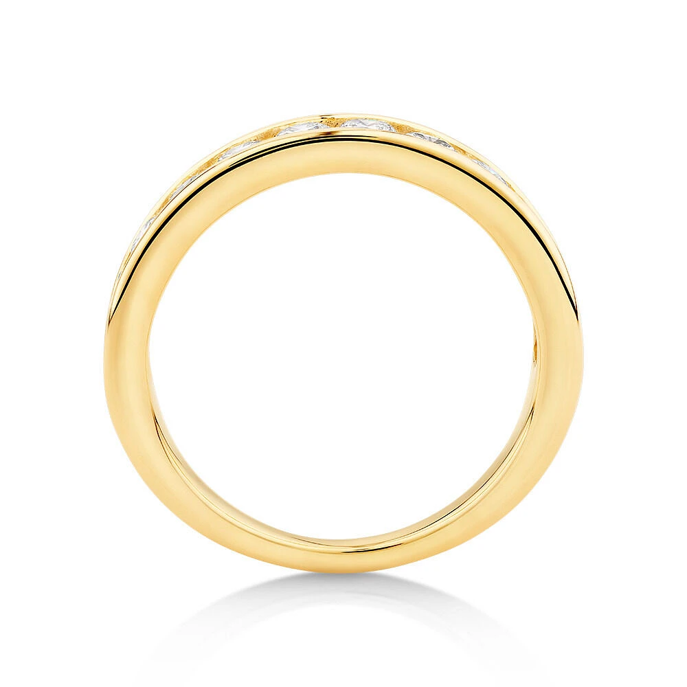 1.00 Carat TW Channel Set Laboratory-Grown Diamond Wedding Ring in 14kt Yellow Gold
