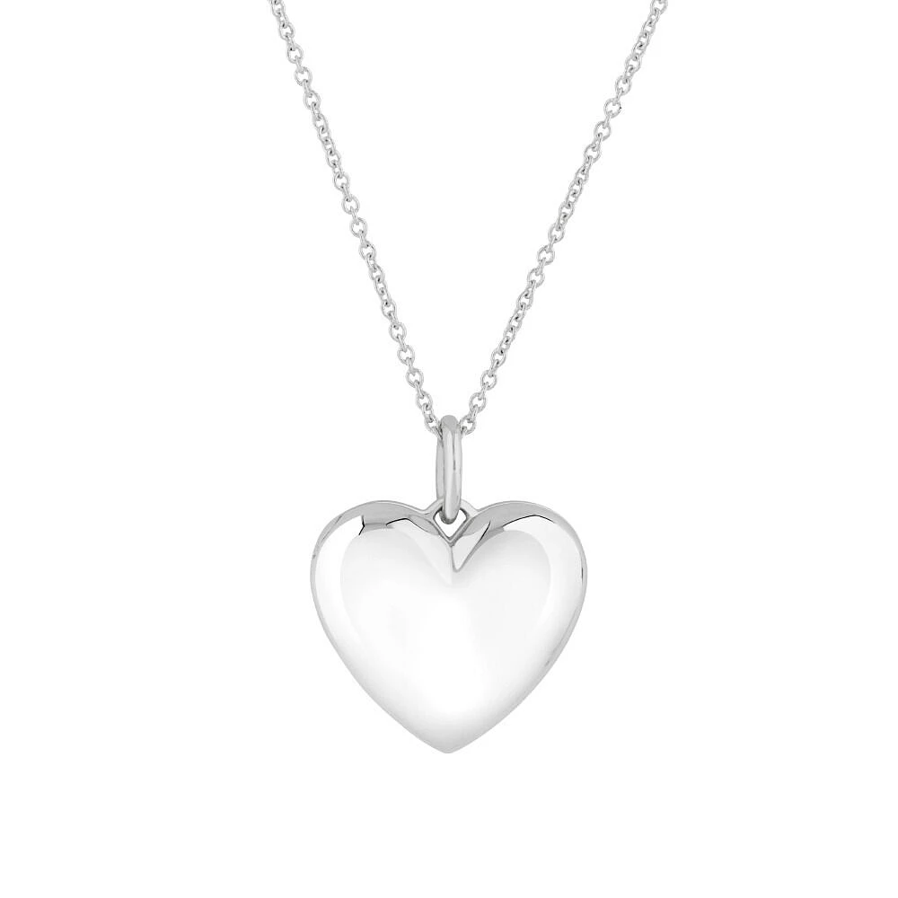 Médaillon en forme de cœur en argent sterling